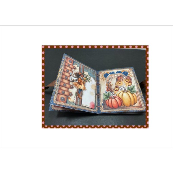 画像9: 秋のスクラップブック＊ジャンクジャーナル＊ブラッズ付き＊作り方あり♪キット＊ オリジナル (9)