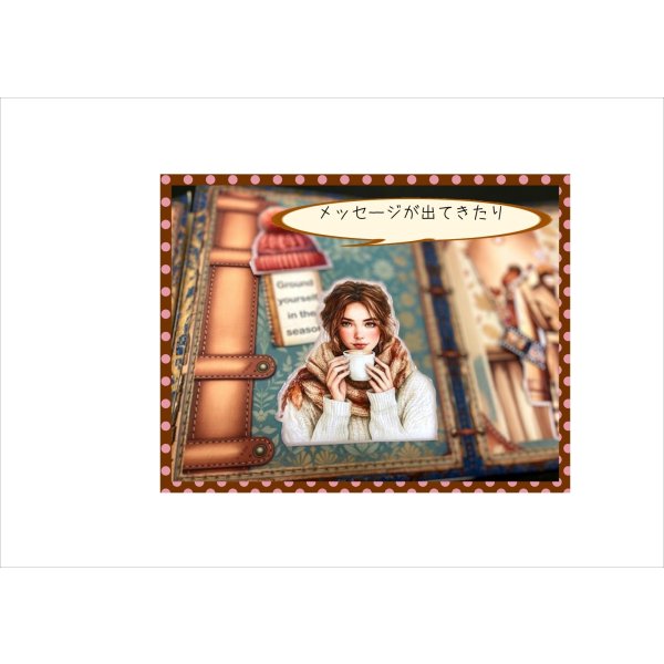 画像17: 秋のスクラップブック＊ジャンクジャーナル＊ブラッズ付き＊作り方あり♪キット＊ オリジナル (17)