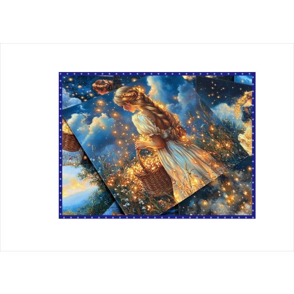 画像4: ミニ折り紙＊星を拾う女性＊ペーパーセット＊24枚＊オリジナル (4)