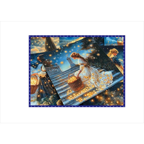 画像8: ミニ折り紙＊星を拾う女性＊ペーパーセット＊24枚＊オリジナル (8)