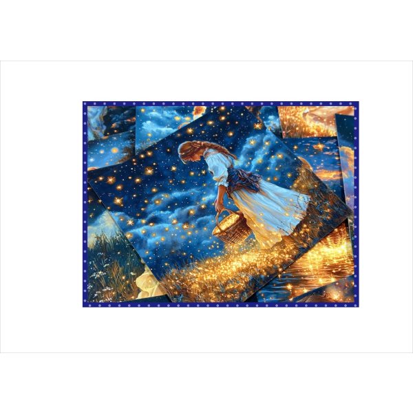 画像5: ミニ折り紙＊星を拾う女性＊ペーパーセット＊24枚＊オリジナル (5)