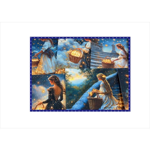 画像10: ミニ折り紙＊星を拾う女性＊ペーパーセット＊24枚＊オリジナル (10)