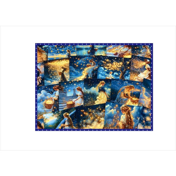 画像3: ミニ折り紙＊星を拾う女性＊ペーパーセット＊24枚＊オリジナル (3)