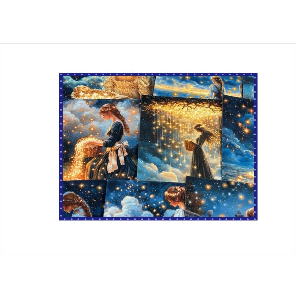 画像13: ミニ折り紙＊星を拾う女性＊ペーパーセット＊24枚＊オリジナル (13)