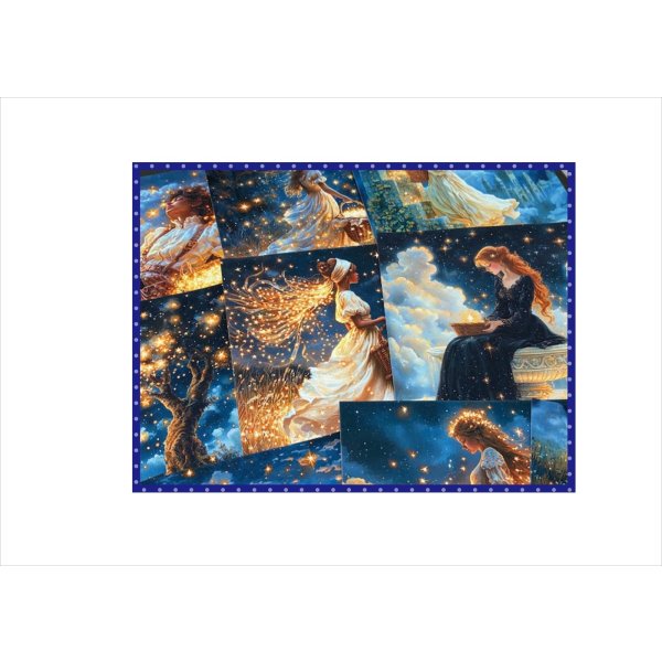 画像12: ミニ折り紙＊星を拾う女性＊ペーパーセット＊24枚＊オリジナル (12)