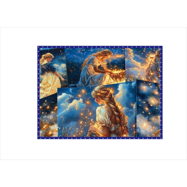 画像11: ミニ折り紙＊星を拾う女性＊ペーパーセット＊24枚＊オリジナル (11)