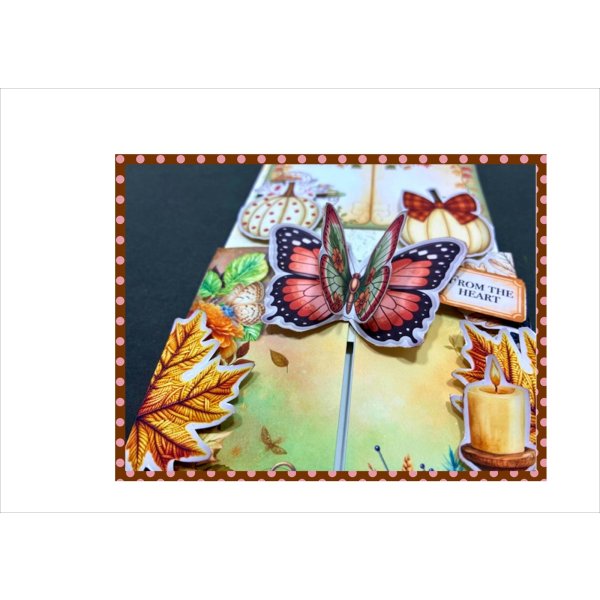 画像12: スライダー＊オータム＊蝶々が動く＊カードポケット＊作り方付き＊ジャンクジャーナル＊キット (12)