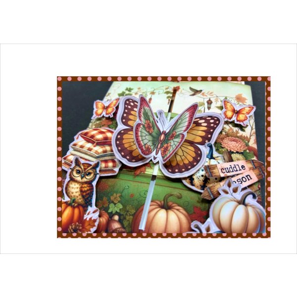 画像13: スライダー＊オータム＊蝶々が動く＊カードポケット＊作り方付き＊ジャンクジャーナル＊キット (13)