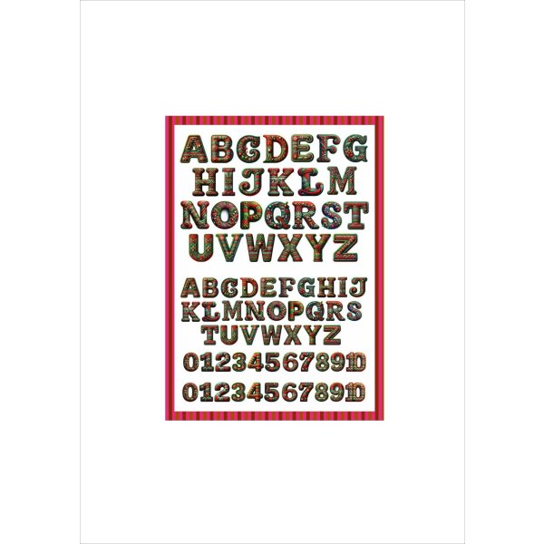 画像6: パーツ＊クリスマス＊アルファベット＆数字＊コラージュペーパー＊大きさいろいろ5枚＊オリジナル (6)